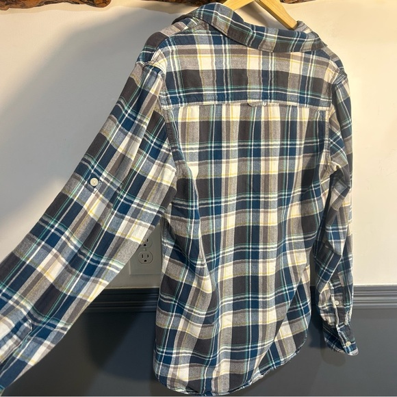 Urban Pipeline Blue Green Cotton Flannel Size S - Picture 11 of 13